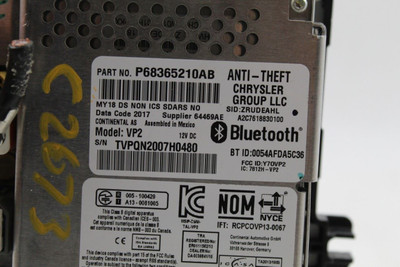 Audio Equipment Radio Classic Style Opt RA2 Fits 18-20 DODGE RAM 1500 OEM #42434 68365210AB