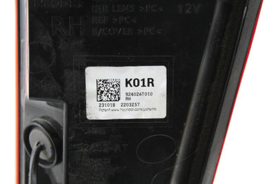 Passenger Right Tail Light Quarter Mounted Fits 2023 NIRO OEM #42482 92402AT010