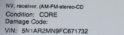 Audio Equipment Radio Receiver Am-fm-stereo-cd S Fits 13-16 PATHFINDER 42585 281853KA1A