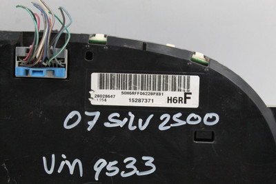 Speedometer Classic Style Cluster MPH Fits 06-07 SIERRA 1500 PICKUP 42597 15287371