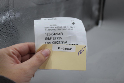 Passenger Side View Mirror Power With Memory Brown 3 Pin 2011-2013 BMW X5 #42629 51167282732, 51167180726