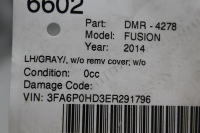 Left Driver Side Gray Door Mirror Power Heated Fits 13-14 FORD FUSION OEM #43064 DS7Z17683BAPTM,  DS7317683BDPRAA