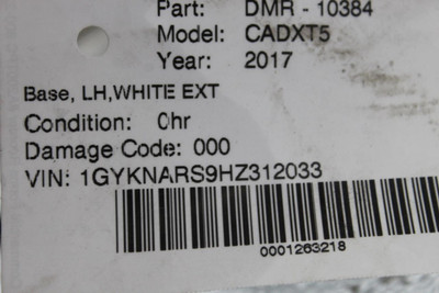 Left Driver Side White Door Mirror Base Fits 2017-2019 CADILLAC XT5 OEM #43101 84810952