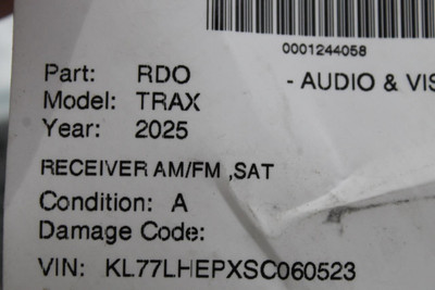 Audio Equipment Radio Receiver Fits 2024-2025 CHEVROLET TRAX OEM #43374 85089006