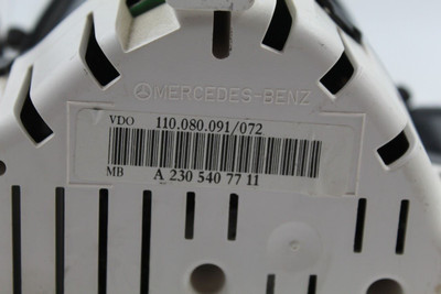 Speedometer Cluster 68K MPH 230 Type Fits 2005-2006 MERCEDES SL500 OEM #43293 A2305407711