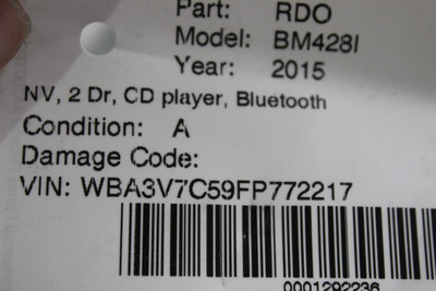 Audio Equipment Radio Fits 2015 BMW 428I OEM #43393 6512938307201, CI938307201