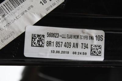 Left Driver Side Gray Door Mirror Fits 2015-2017 AUDI Q5 OEM #43346