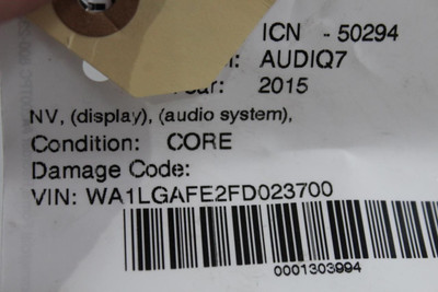 Info-GPS-TV Screen Display Audio System Opt 8DS Fits 2013-2015 AUDI Q7 OEM 43468 8R0919604A