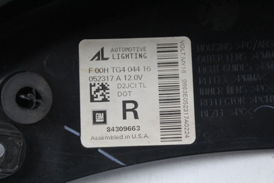 Right Passenger Tail Light Quarter Mounted Fits 16-19 CHEVROLET VOLT OEM #43414