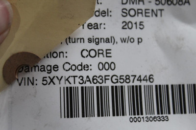 Right Passenger Side Silver Door Mirror Power Fits 2011-15 KIA SORENTO OEM 43583 876201U050, 876201U050, 876201U050