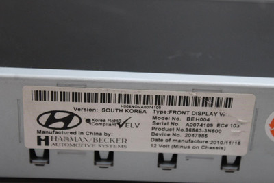 Info-GPS-TV Screen Navigation Display Front Fits 11-13 HYUNDAI EQUUS OEM #43679 965633N500, 965633N500