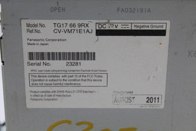 Audio Equipment Radio Receiver Am-fm-cd 6 Disc 2011-2012 MAZDA CX-9 OEM #43628 TG17669RX, TG17669RX