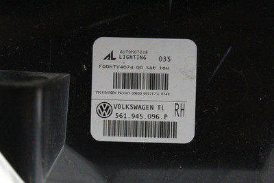 Right Passenger Tail Light Incandescent Fits 2016-19 VOLKSWAGEN PASSAT OEM 35767 561945096 high resolution2