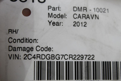 Right Passenger Side Black Door Mirror Power Fits 11-20 DODGE CARAVAN OEM #43925 5113410AM