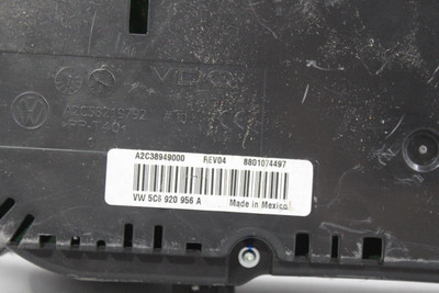 Speedometer Cluster Fits 2016-2018 VOLKSWAGEN JETTA OEM #43921 5C6920956A, 5C6920956A