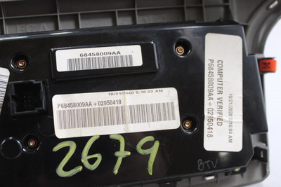 Temperature Control Wk Body VIN E Or F 2020-2022 JEEP GRAND CHEROKEE OEM #43999 68458008AA, 68458008AA, 68458008