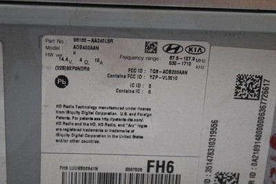 Audio Equipment Radio Display And Receiver US Market 2021-2023 ELANTRA OEM 44015 96160AA240L5R, 96160AA240L5R