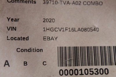 Info-GPS-TV Screen 7.0" Display Fits 2018-2020 HONDA ACCORD OEM #44043 39710TVAA01RM, 39710TVAA02