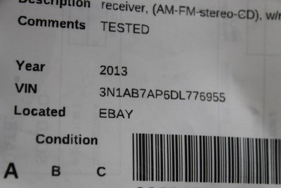 Audio Equipment Radio Receiver Am-fm-stereo-cd 2013-2014 NV200 OEM #44041 259153SG0B, 259153SG1A, 259153SG0E, 259153SG0D