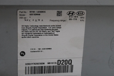 Audio Equipment Radio Receiver Assembly US Market 2020-2-23 HYUNDAI SONATA 44040 96160L0200NVC, 96160L0200NVC, 96160L0200