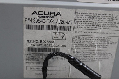 Audio Equipment Radio US Market Display And Receiver Fits 16-17 RDX 35934 39540-TX4-A220-M1 high resolution2