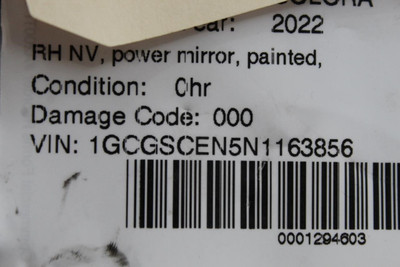 Right Passenger Side Gray Door Mirror Power 2017-22 CHEVROLET COLORADO OEM 44336 84444248