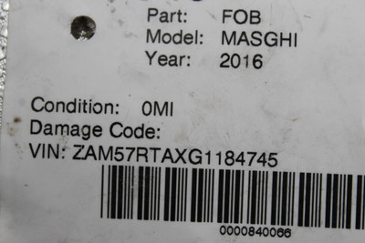 MASERATI GHIBLI 2016 KEY Fob/Remote OEM 44301