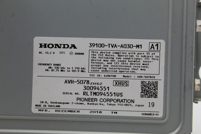 Audio Equipment Radio Receiver Hybrid LX Fits 2018-2020 HONDA ACCORD OEM #44623 39100TVAA03, 39100TVAA030M1, 39100TVAA03