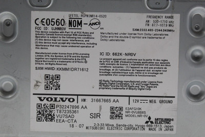 Audio Equipment Radio Receiver ID 36011668 Fits 19-22 VOLVO S60 35297 P32247896AA, 31667665AA high resolution2