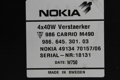 Audio Equipment Radio Amplifier Fits 1997-2000 PORSCHE BOXSTER OEM #44626 98664530103, 98664530103, 98664530102