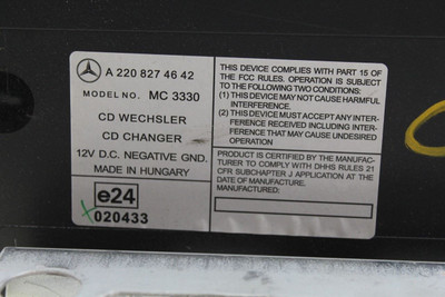 Audio Equipment Radio 203 Type Fits 2004-2007 MERCEDES SL500 OEM #44621 2208274642, 2208274642