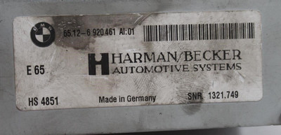 Audio Equipment Radio Fits 2006 BMW 530I OEM #44798 6920461, 65126920461