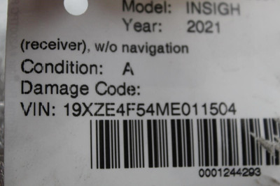 Audio Equipment Radio Receiver And Display Fits 2019-22 HONDA INSIGHT OEM #44753 39171TXMA01, 39171TXMA01