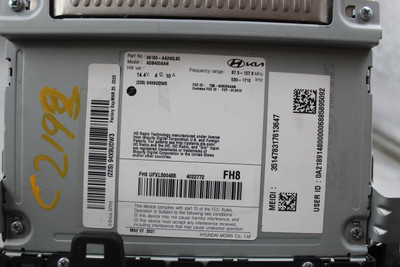 Audio Equipment Radio Display And Receiver Fits 21-23 HYUNDAI ELANTRA OEM #44816 96160AA230LS5, 96160AA230LS5