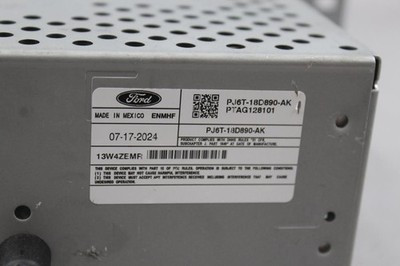 Audio Equipment Radio Receiver ID PJ6T-18D890-AA Fits 23-24 ESCAPE 44936 PJ6Z18C869B, PJ6T18D890AM, PJ6T18D890AD