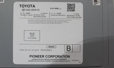 Audio Equipment Radio Display And Receiver 2019-2020 TOYOTA CAMRY OEM #44947 8614006410, 8614006410