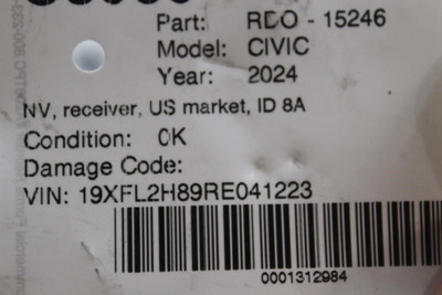 Audio Equipment Radio Receiver US Market Fits 2023-2024 HONDA CIVIC OEM #45066 8A500T20A11, 8A500T20A12, 8A500T20A11