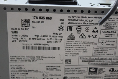 Audio Equipment Radio Receiver Radio Fits 19-20 VOLKSWAGEN JETTA GLI OEM #45103 17A035868, 17A035868