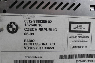 Audio Equipment Radio Am-fm-cd Receiver Fits 2008-2009 BMW Z4 OEM #45082 65129170328, 65129170328