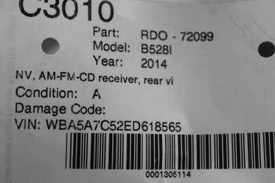 Audio Equipment Radio Am-fm-cd Receiver 2013-2015 BMW 640i OEM #45153 65129317877, 9317877, 93168201, 65129317877