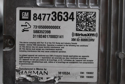 Audio Equipment Radio Receiver ID 84773634 2019-2020 CADILLAC CT6 #45163 84773634, 84633067