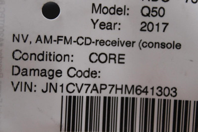 Audio Equipment Radio Am-fm-cd-receiver Console Fits 14-18 INFINITI Q50 36157 283304HB4A high resolution2