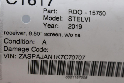 Audio Equipment Radio Receiver 6.50'' Screen Fits 18-19 STELVIO 36018 50560301 high resolution2