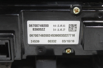 2017 MASERATI GHIBLI  Temperature Climate Control OEM #35049 06700749200