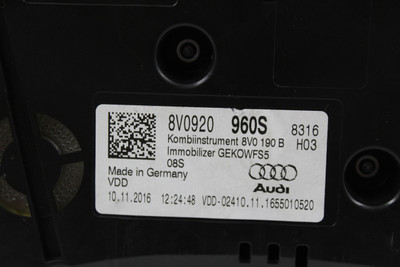 Speedometer 8K Miles MPH Convertible Fits 2017-2018 AUDI A3 OEM #34307 8V0920960S high resolution2