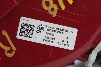 Right Passenger Tail Light Quarter Panel Mounted Fits 2011-14 AUDI A8 OEM #33488 4H0945096A high resolution2