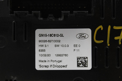 Temperature Control Automatic Fits 2021-2022 FORD ECOSPORT OEM #33344 GN15-18C612-GL high resolution2