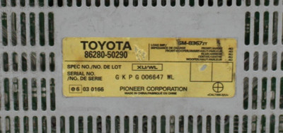 Audio Equipment Radio Amplifier RWD Fits 2007-2012 LEXUS LS460 OEM #45699 86280-50290