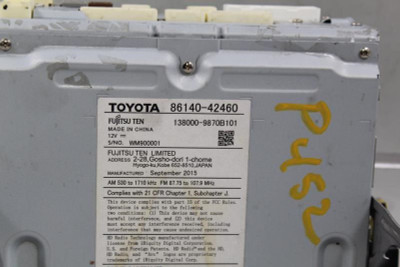 Audio Equipment Radio Display And Receiver Fits 2016-2018 TOYOTA RAV4 OEM #32277 86140-42460 high resolution2