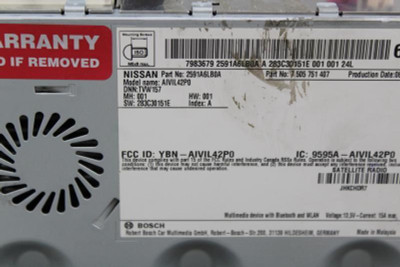 Audio Equipment Radio Receiver AM-FM With Navigation 20 NISSAN SENTRA OEM #31176 2591A6LB0A high resolution2